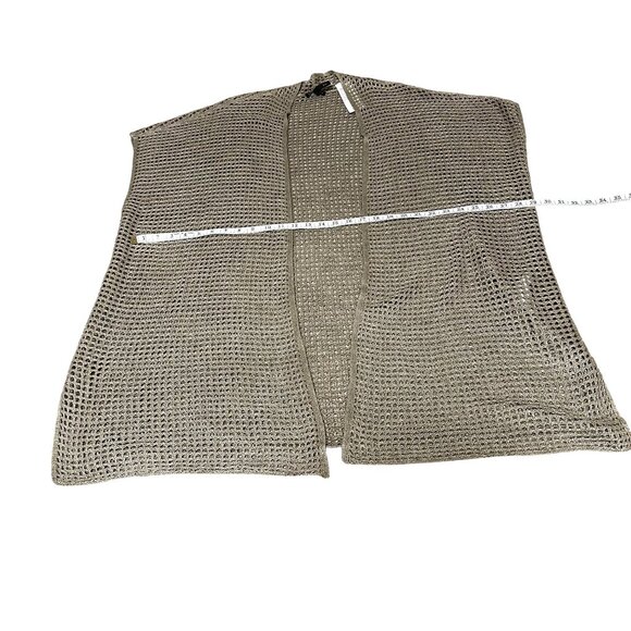 EILEEN FISHER Organic Linen Duster Cardigan Natural Sleeveless Relaxed Fit NWT - Picture 9 of 10